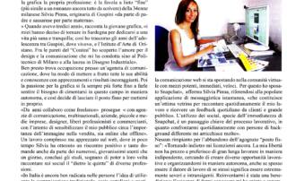 silvia-pinna da dipendente a freelance-Gazzetta-del-medio-campidano-01-10-2016 Intervista Gazzetta del medio campidano Silvia Pinna